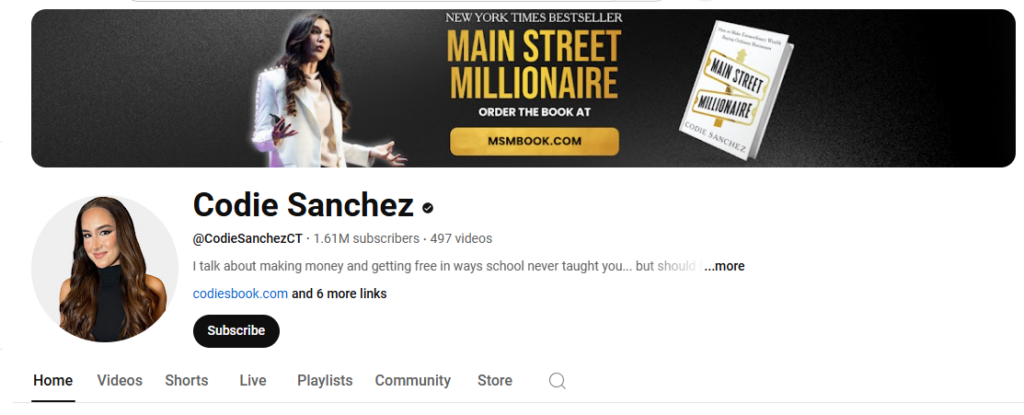 Codie launched her YouTube channel