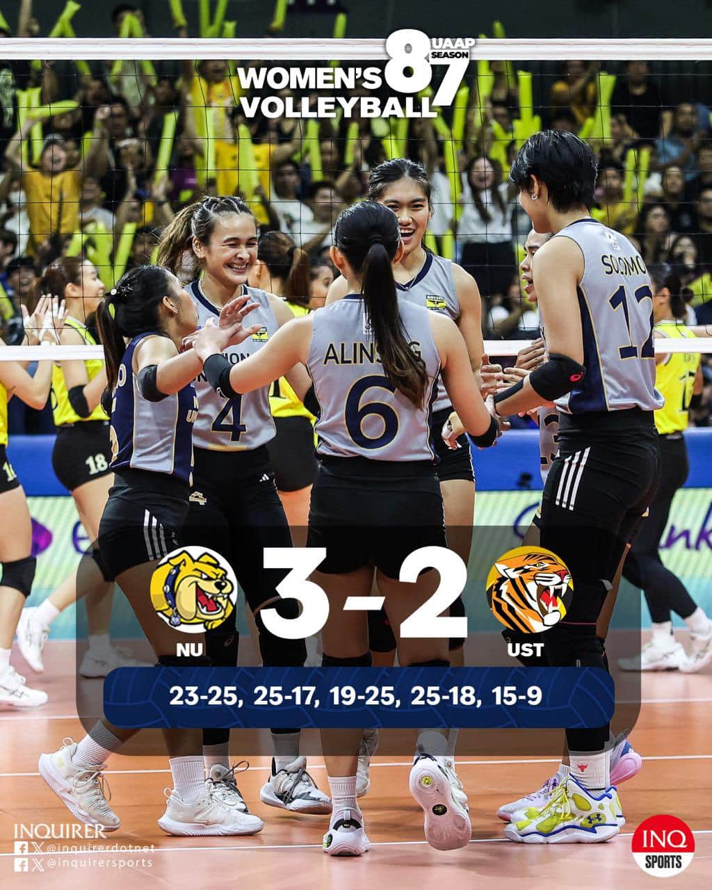 HIGHLIGHTS: UAAP Season 87 volleyball – Adamson vs UP, NU vs UST