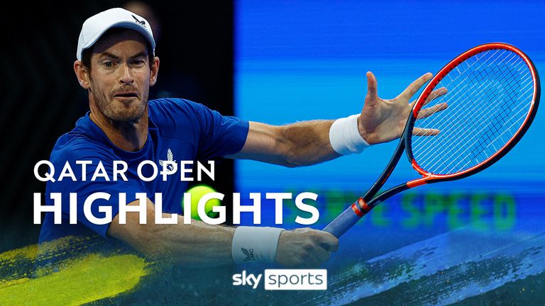 Andy Murray playing in the Qatar Open