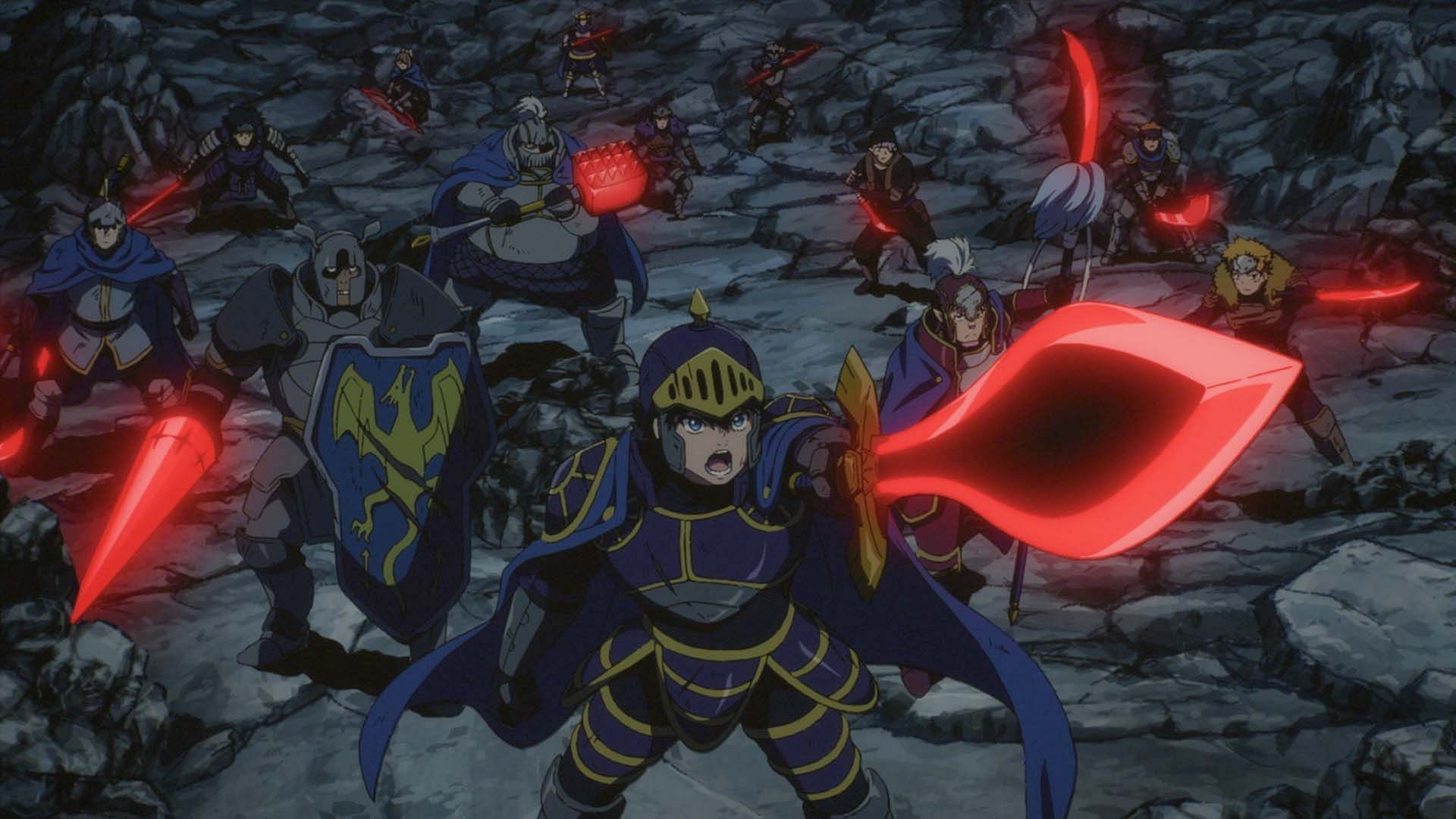 Alicia and the heroes facing Clevatess (Image via Lay-duce)