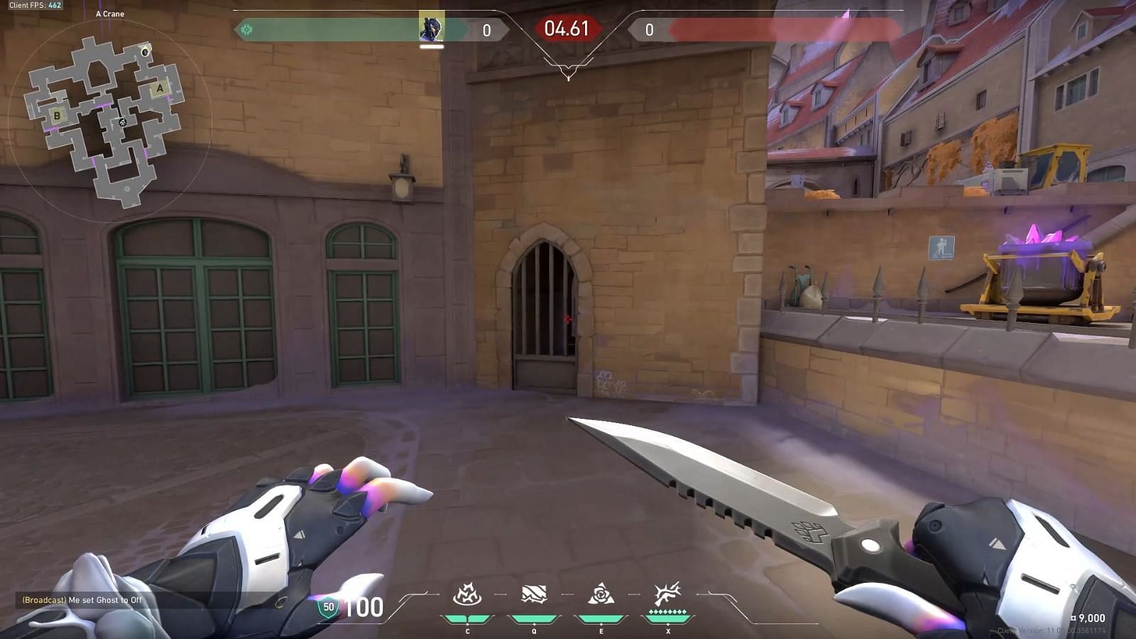 Where to stand for A site lineup (Image via Riot Games)