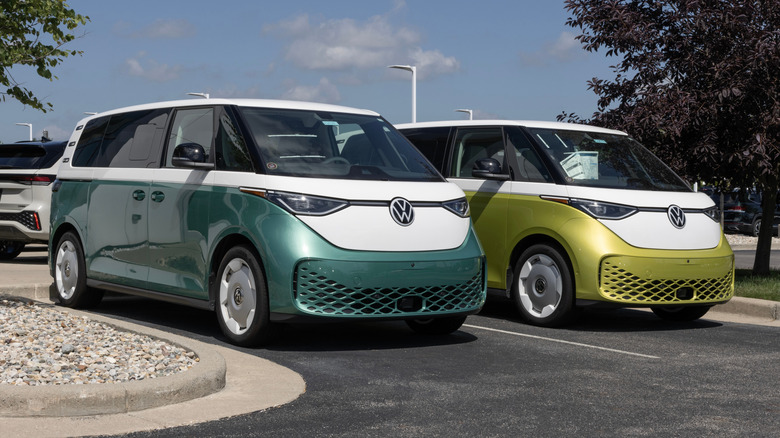 Avon - June 22, 2025: Volkswagen ID. Buzz 1st Edition at a dealership.