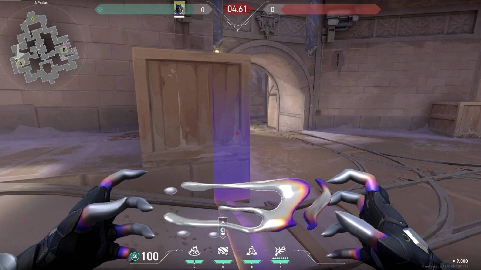 Use the Shear ability and align it with the wooden box to catch any enemy off guard when they trigger it (Image via Riot Games)