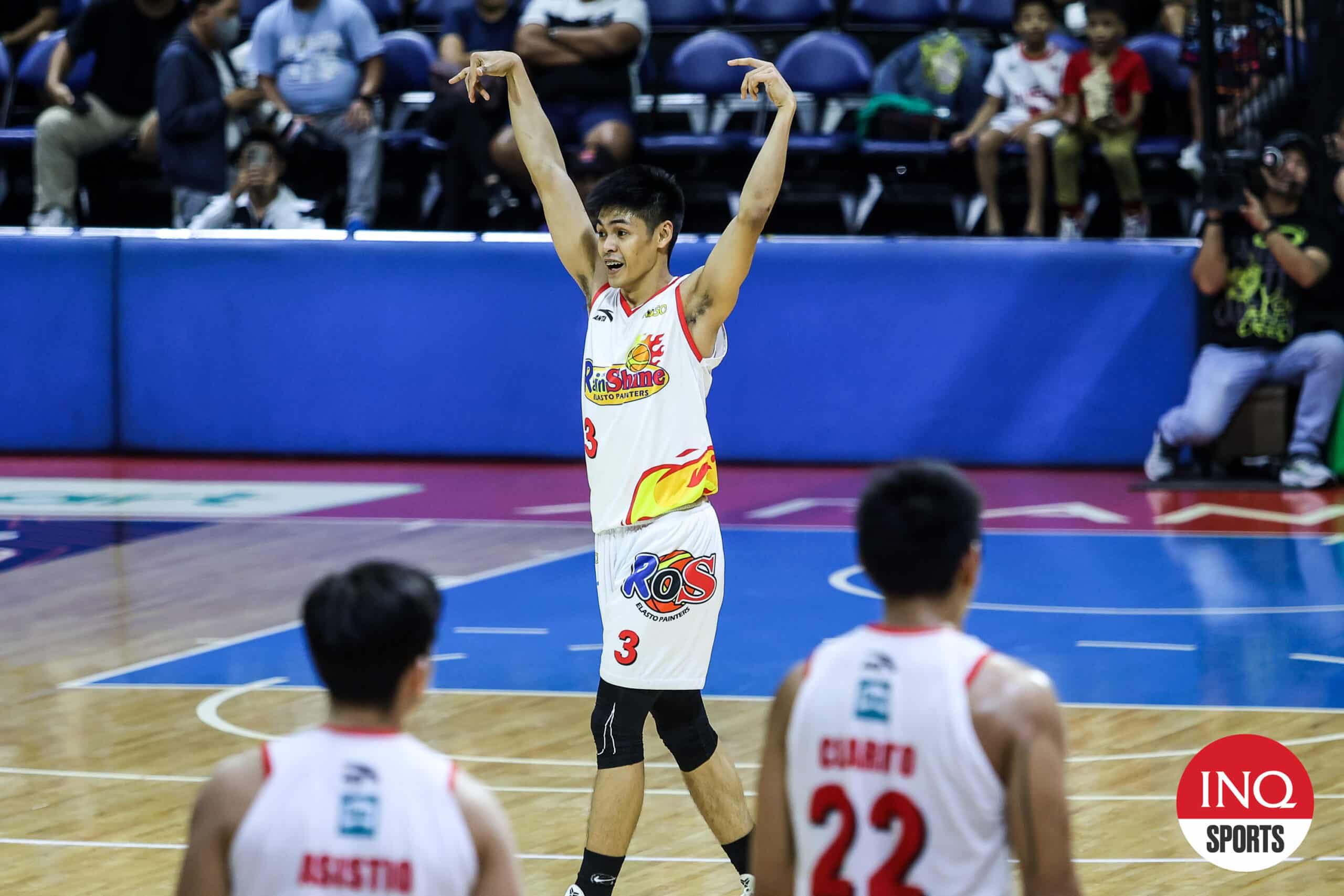 Rain or Shine Elasto Painters' Gian Mamuyac during a PBA Philippine Cup semifinals game against TNT Tropang 5G.