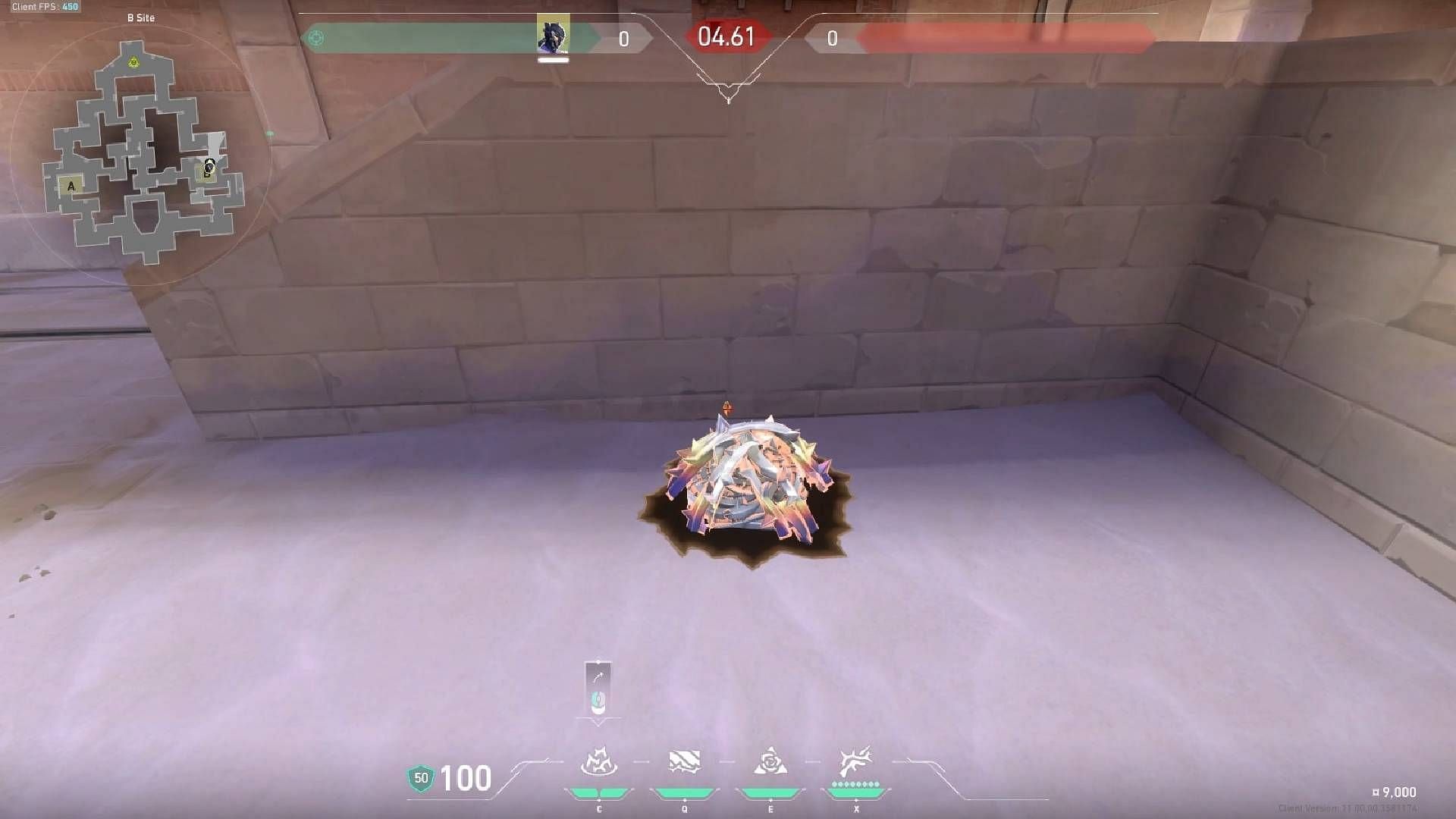 Use the first Razorvine ability in the middle of the pillar on B-Site (Image via Riot Games)