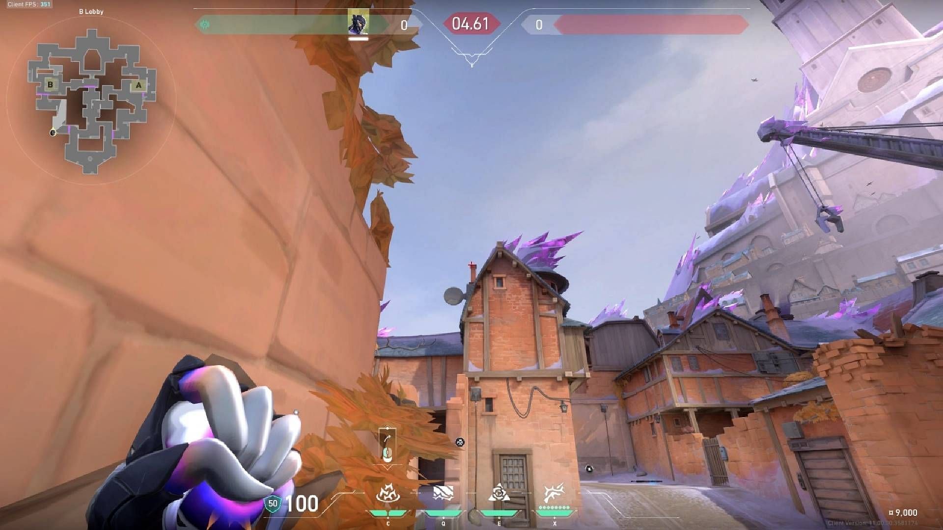 Where to aim to execute the third lineup at B-site of Corrode (Image via Riot Games)