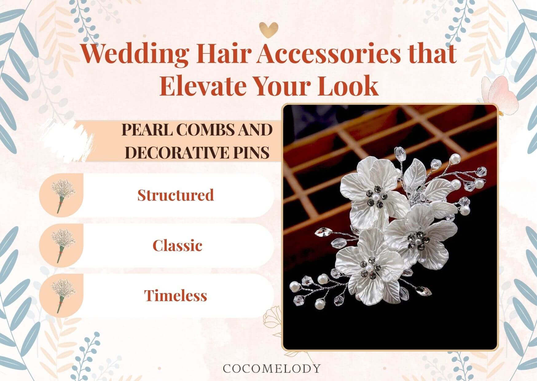 Pearl Combs and Decorative Pins