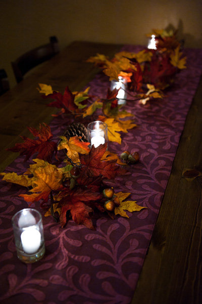 autumn leaf wedding centerpiece idea