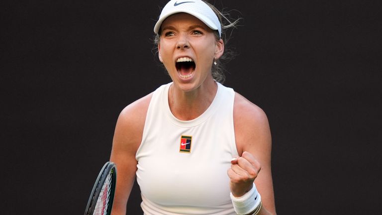 Katie Boulter beat Paula Badosa in three sets to come through the first round at Wimbledon