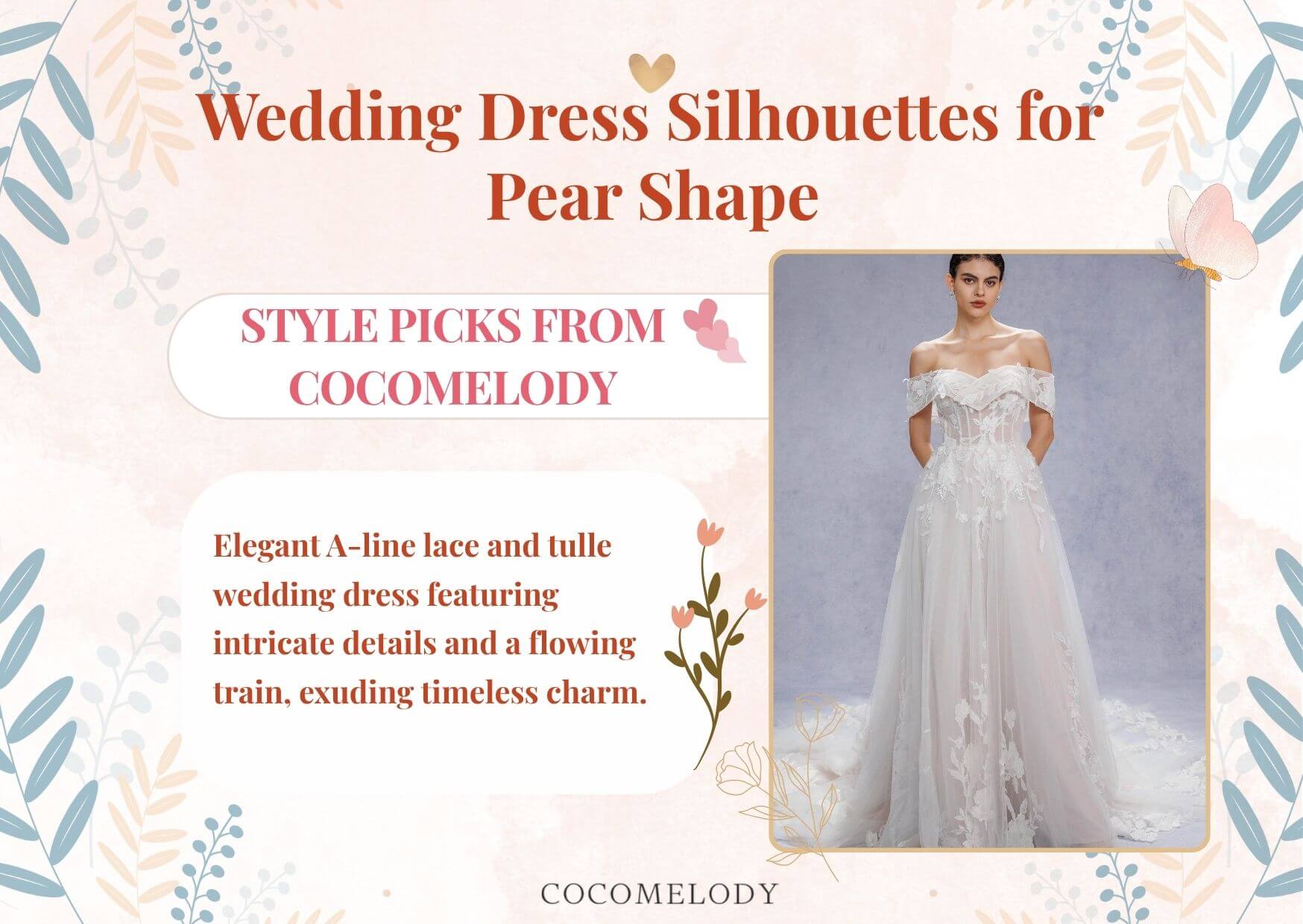 Wedding Dress Silhouettes for Pear Shape