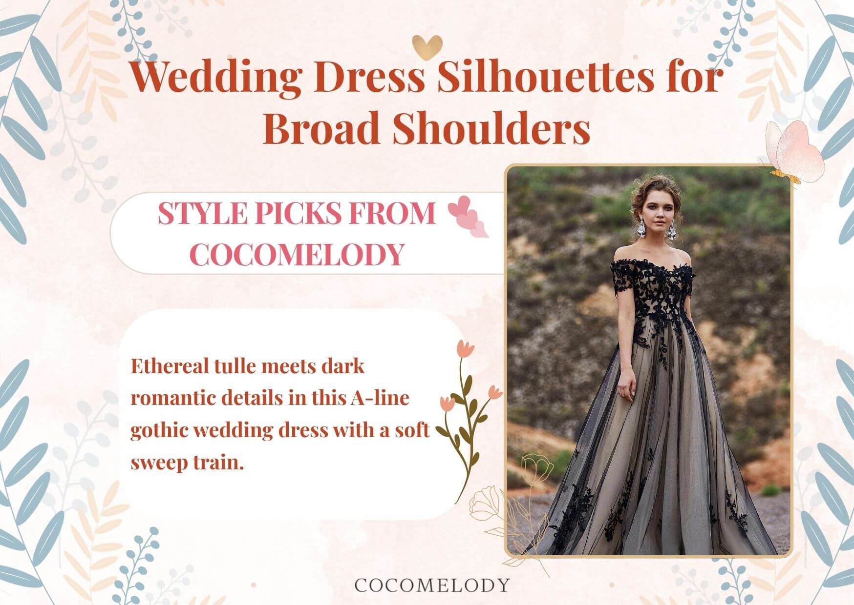 Wedding Dress Silhouettes for Broad Shoulders