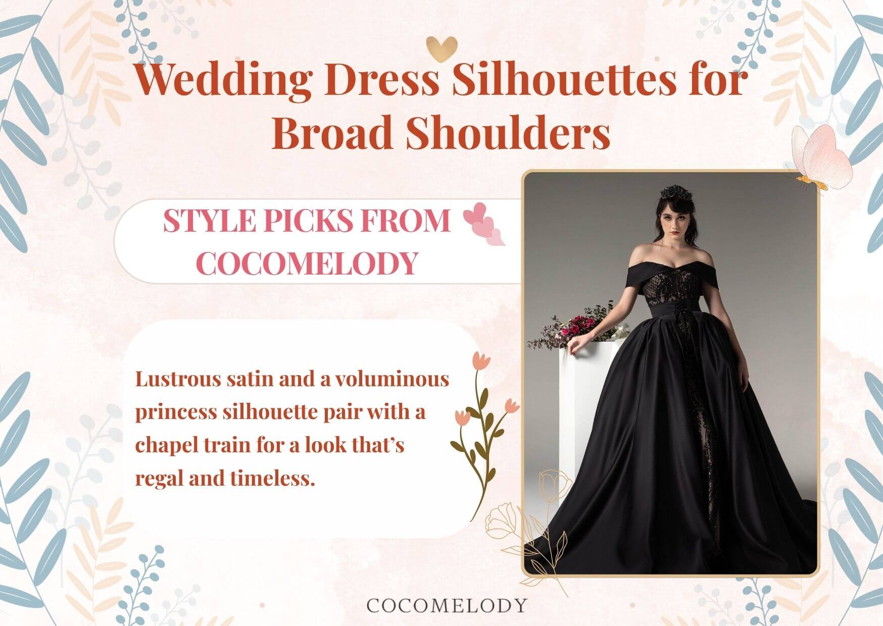 Wedding Dress Silhouettes for Broad Shoulders