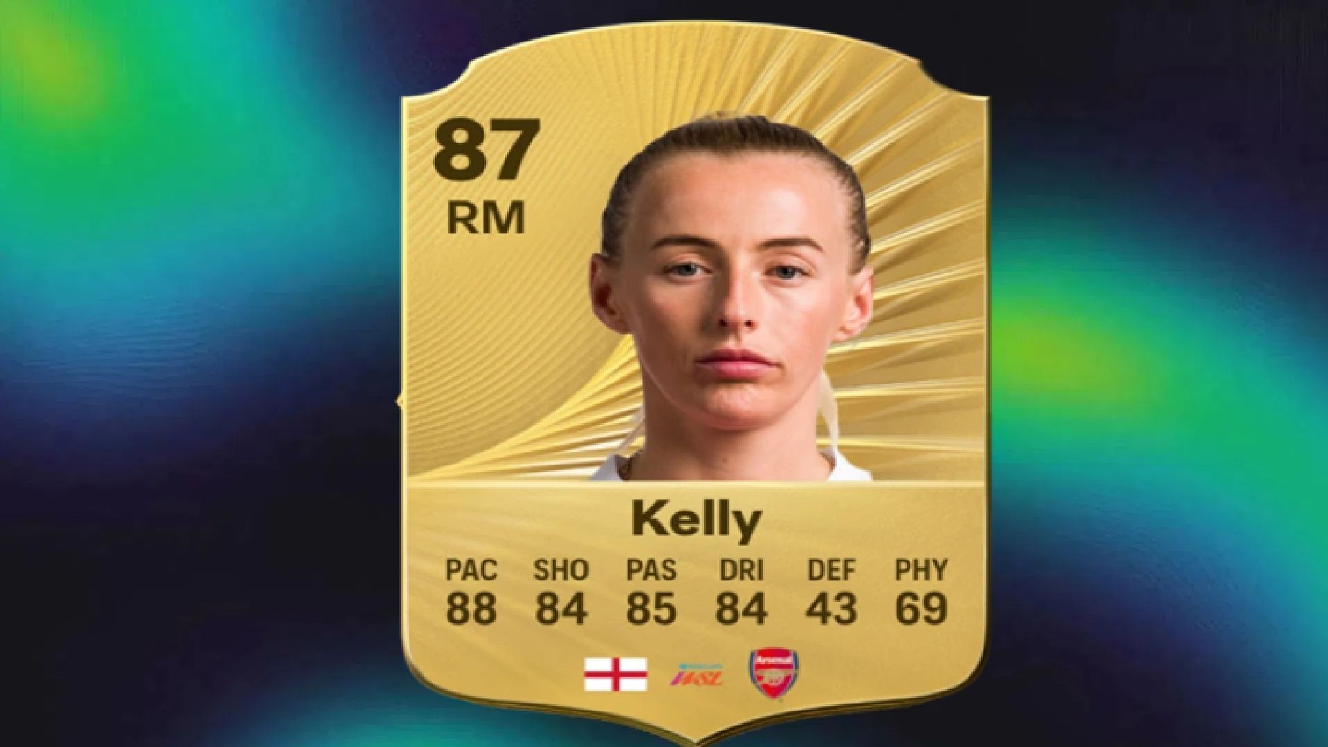 Chloe Kelly is a star striker and a pillar of Arsenal's women's team (Image via EA Sports)