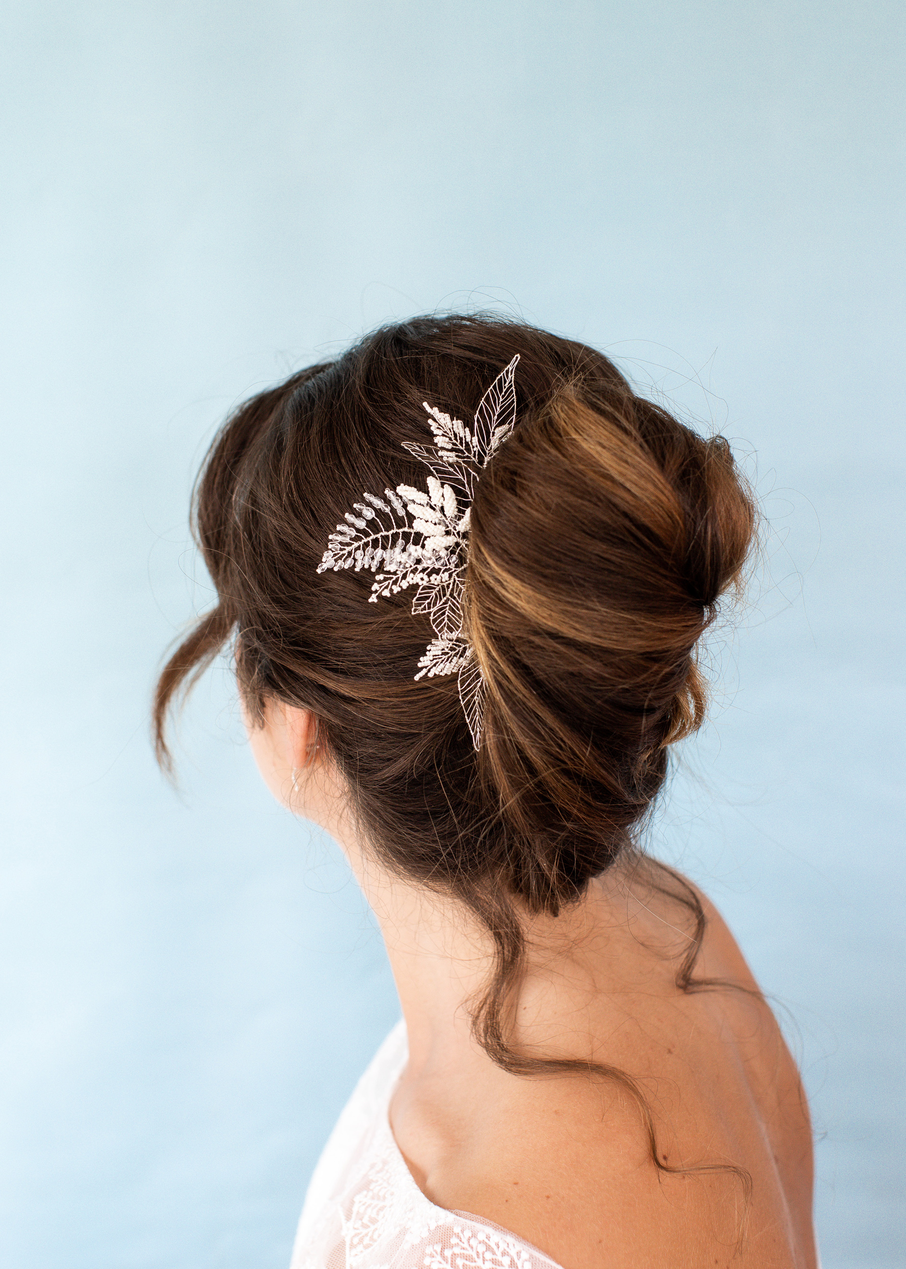 Handmade Bridal Accessories by Judith Brown – Delicate, Elegant & Timeless 13 Judith Brown Bridal Silvie hair pin trio