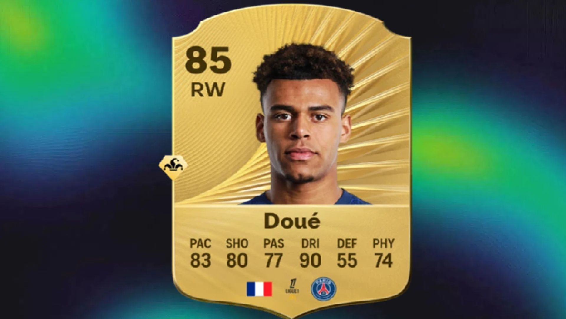Desire Doue is a promising French youngster (Image via EA Sports)