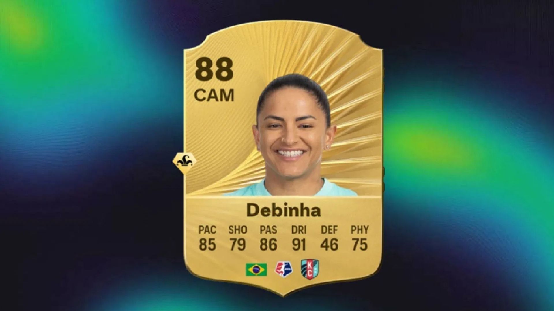 Debinha is among the best CAMs in EA FC 26 (Image via EA Sports)