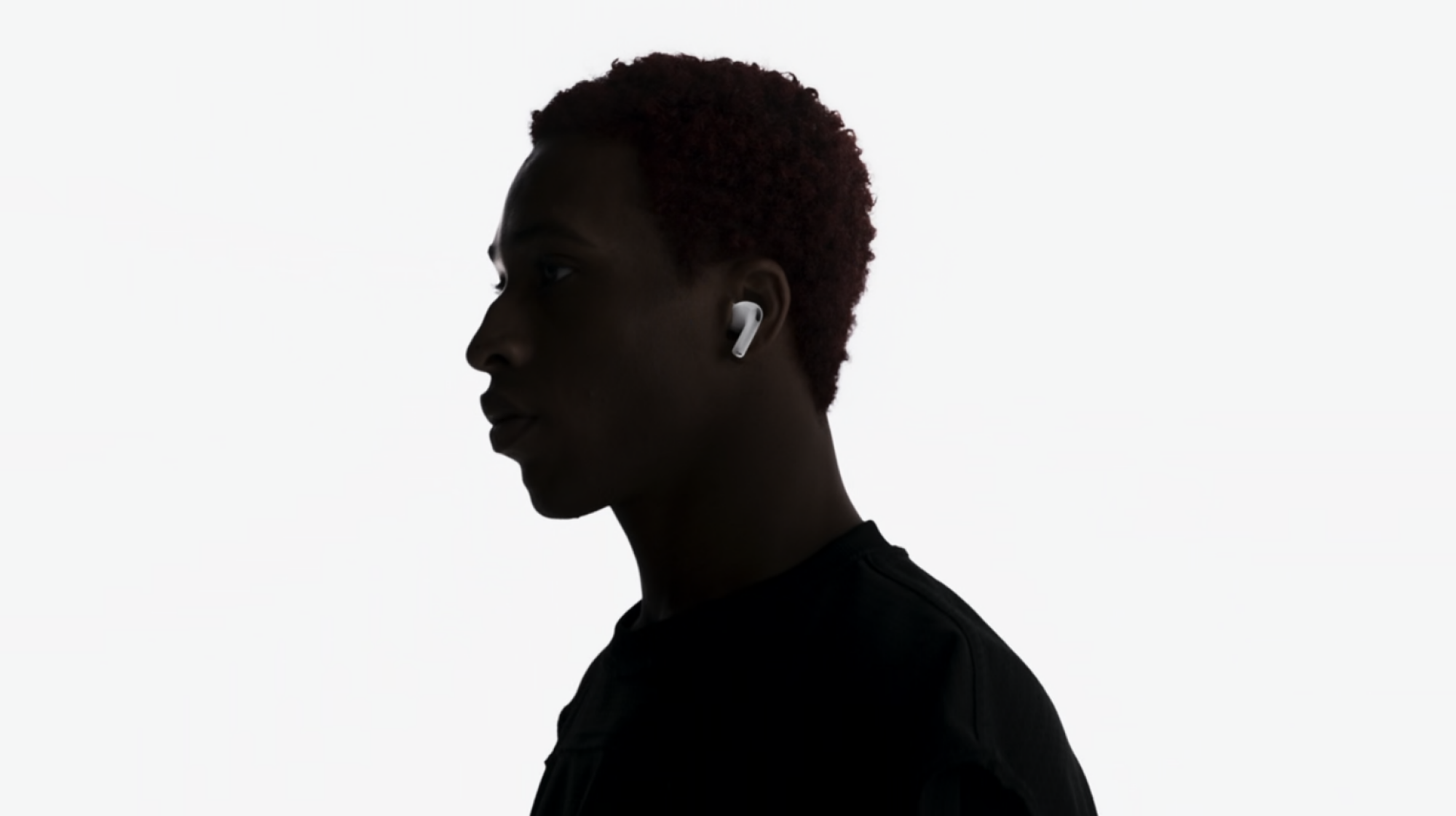 Shadowed image wearing AirPods
