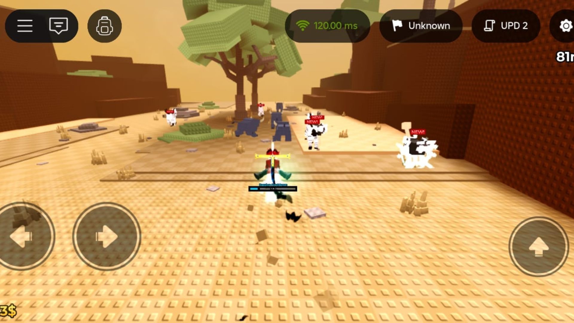 The creature-catching mini-game (Image via Roblox)