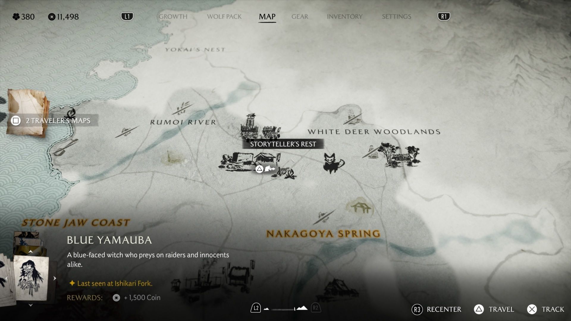 The first wind chime is north of the Storyteller's Rest (Image via Sportskeeda Gaming / Sucker Punch)