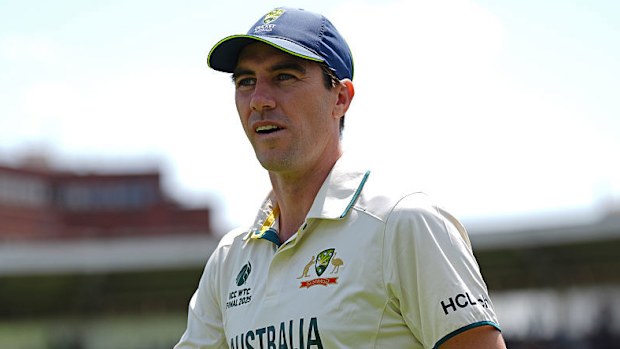 Australia's Pat Cummins during day four of the ICC World Test Championship Final.
