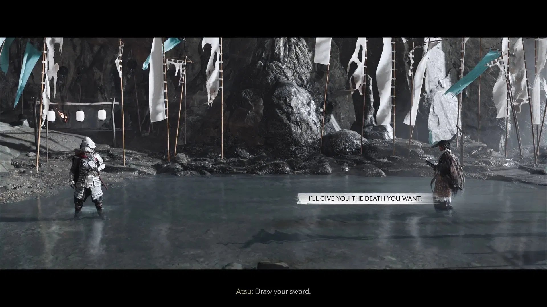 Facing off the legend in Ghost of Yotei (Image via Sportskeeda Gaming / Sucker Punch)