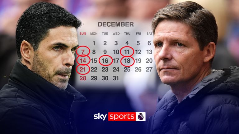 Explained: The December fixture congestion causing headaches for Palace and Arsenal