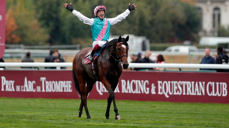 Minnie Hauk will be aiming to emulate the great Enable on Sunday afternoon (AP Photo/Francois Mori)     