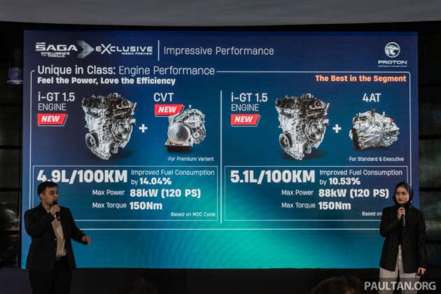 Proton Saga 2026 dilancarkan di Malaysia — Standard, Executive, Premium; 1.5L NA 120 PS; dari RM38,990