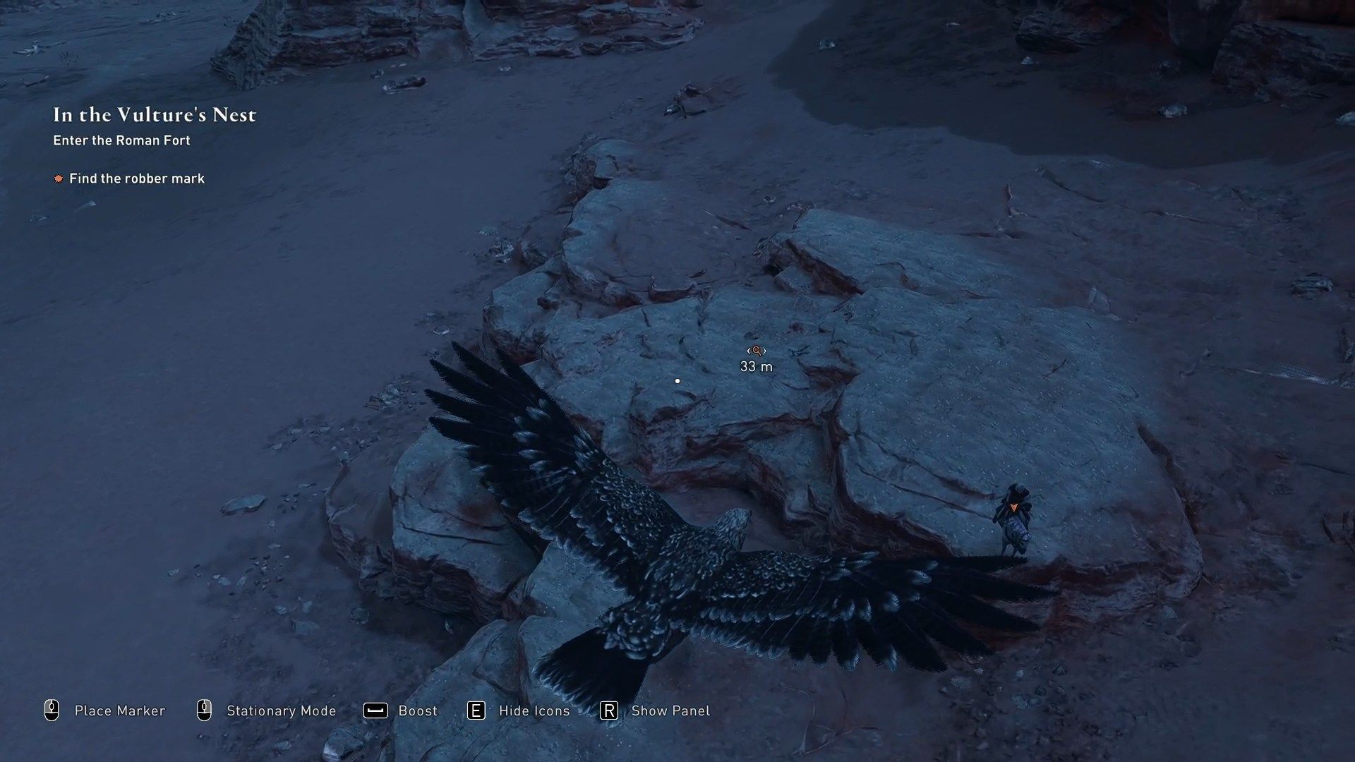 Use Enkidu to find the robber's mark after reaching the fort in Assassin's Creed Mirage (Image via Ubisoft)