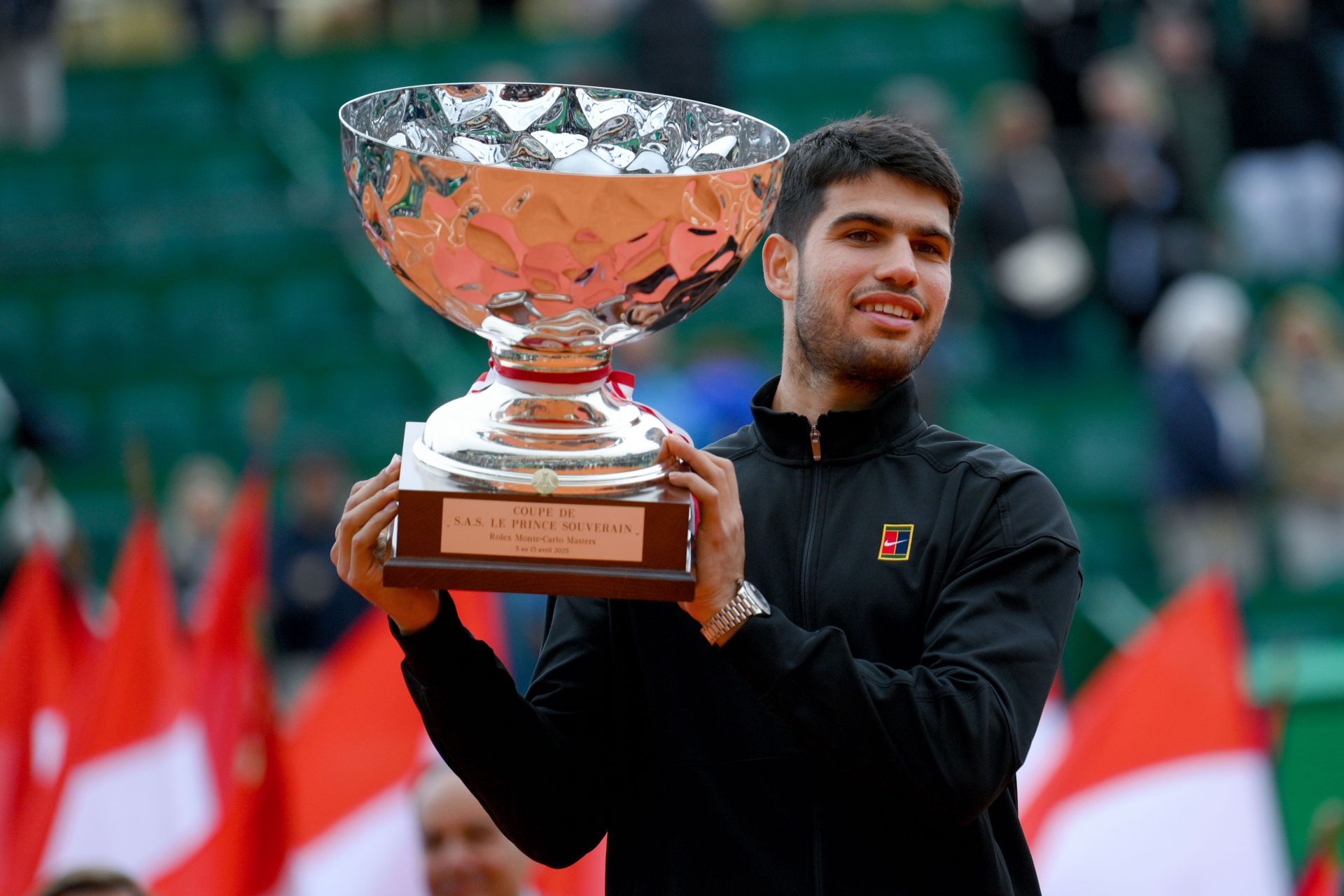 Carlos Alcaraz at the Monte-Carlo Masters 2025. (Photo: Getty)