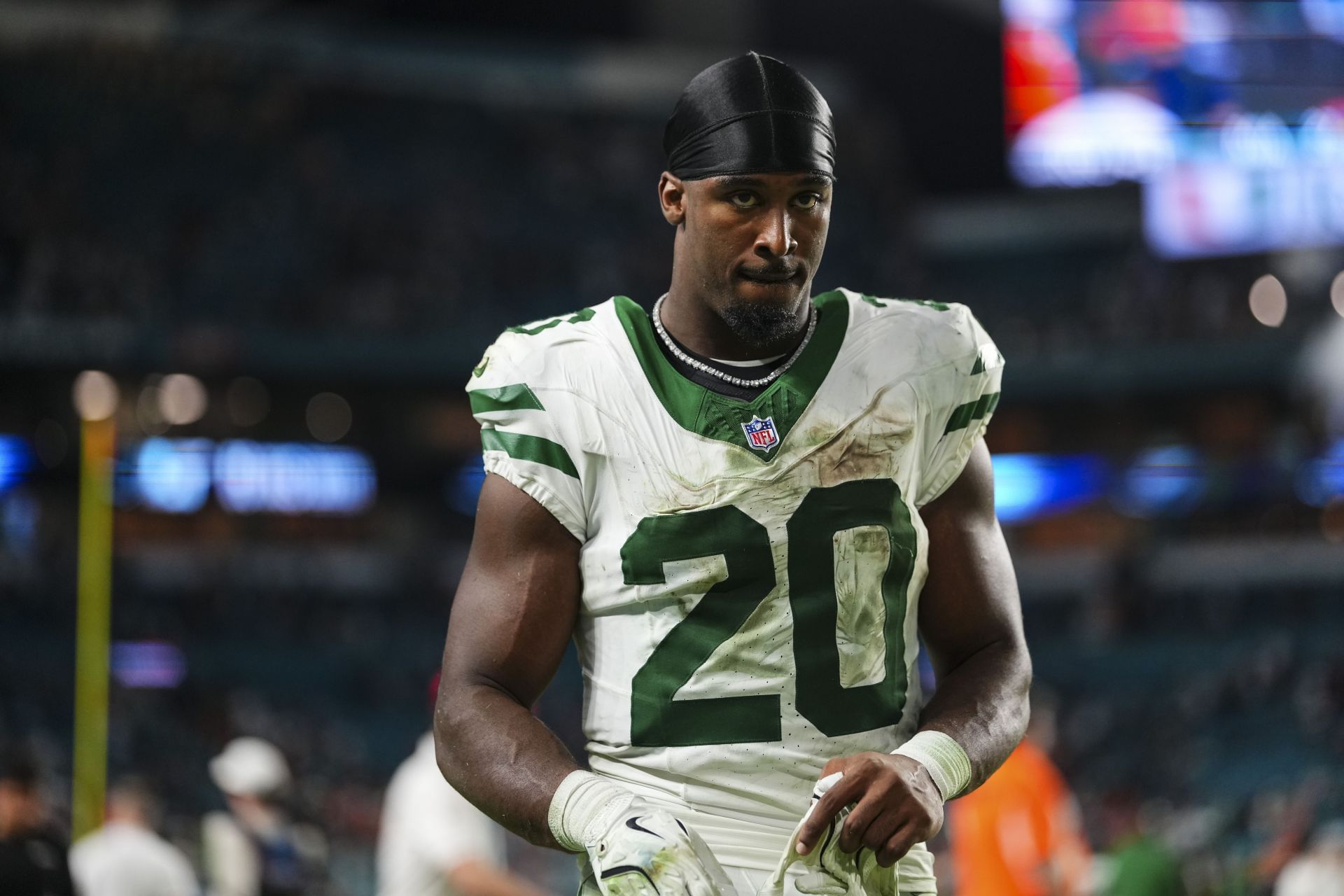 Breece Hall of the New York Jets - Source: Getty