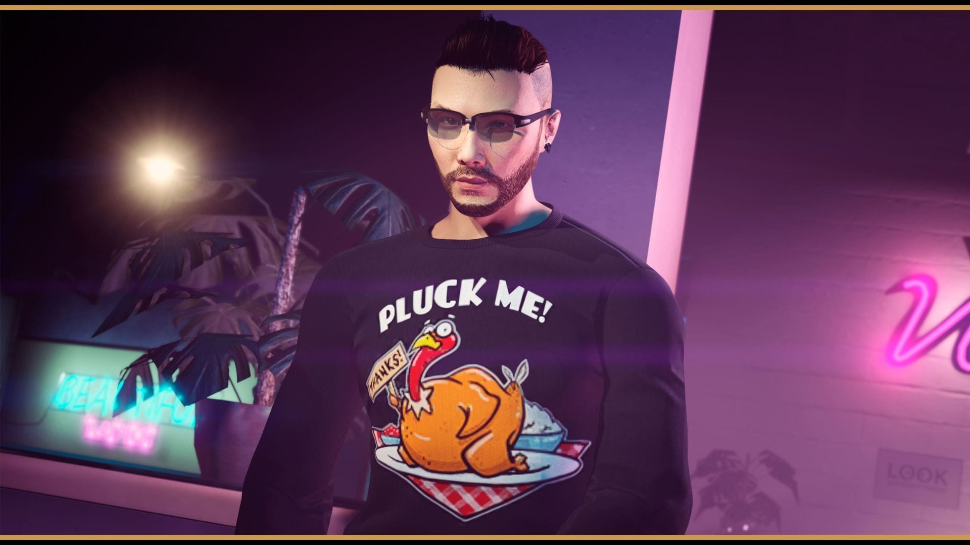 The only Thanksgiving reward you'll get is a sweater (Image via Rockstar Games)