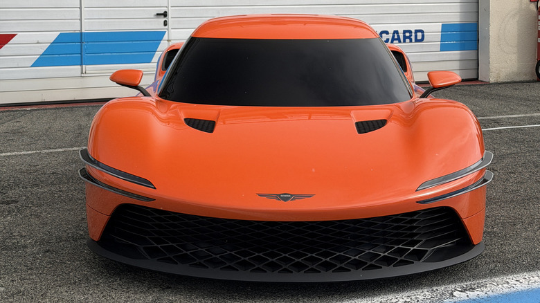 Front end of the orange Genesis Magma GT concept