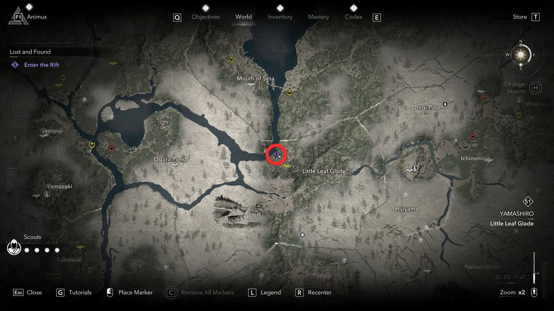 Lost and Found quest's starting location (Image via Ubisoft)