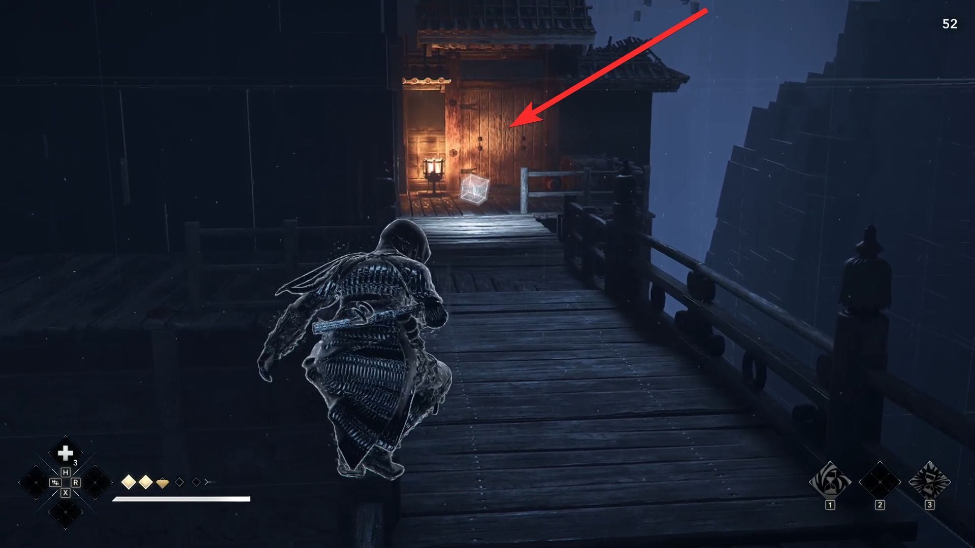 Use Yasuke and rush at this door to break it (Image via Ubisoft)