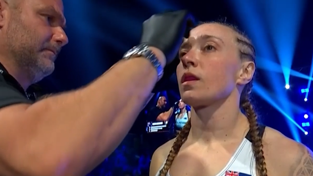 Sara Collins before a fight.