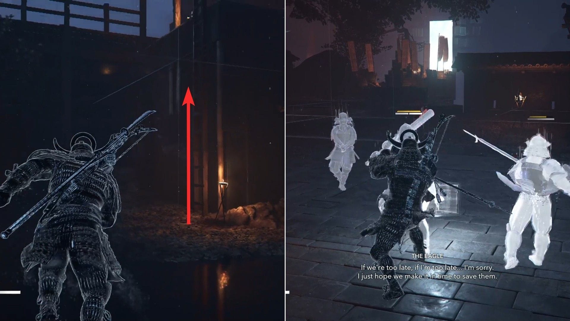 Climb up and defeat the enemies using Yasuke (Image via Ubisoft)