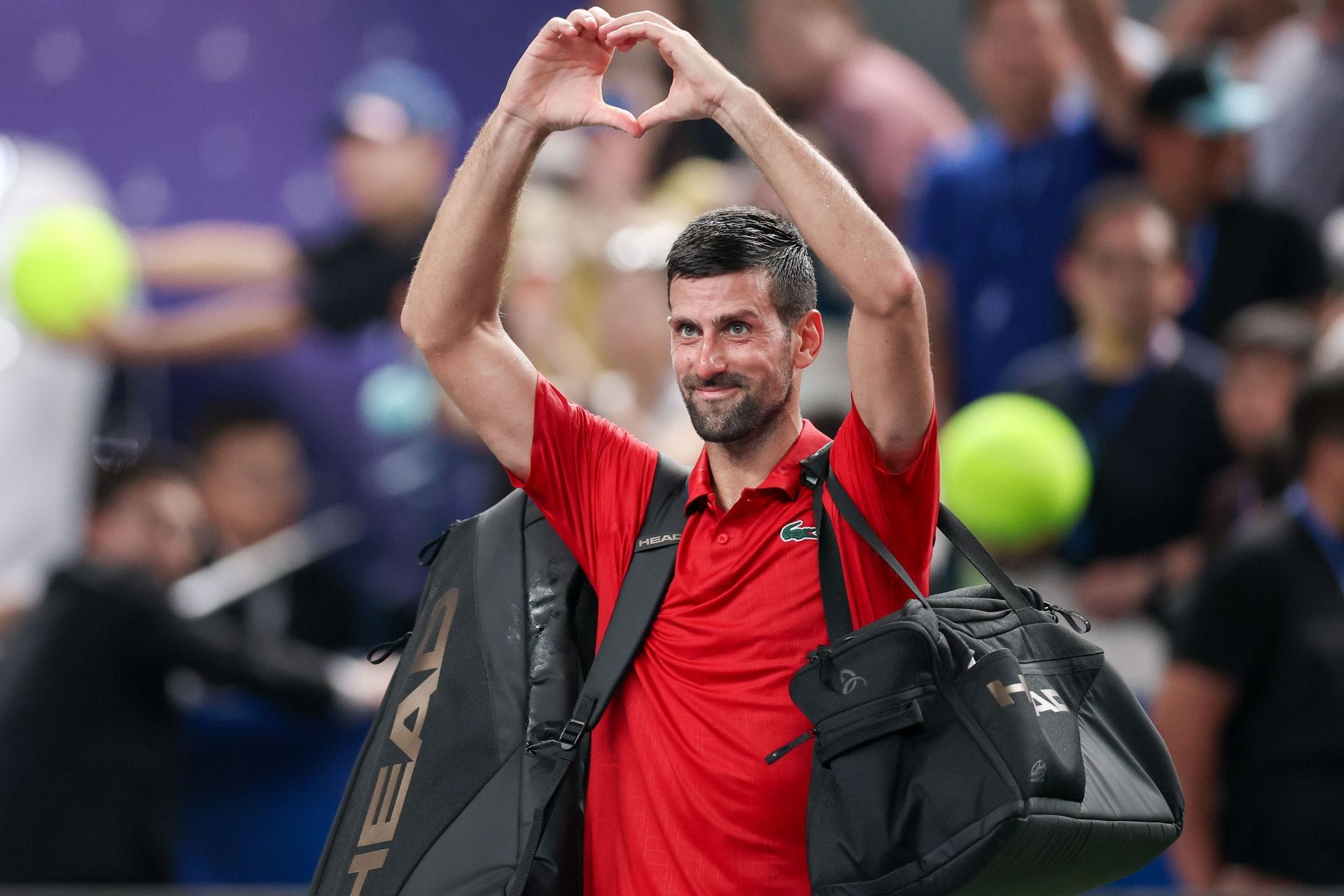 Novak Djokovic at the Shanghai Masters 2025. (Photo: Getty)