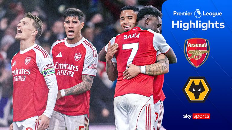 Highlights from the Premier League match between Arsenal and Wovles.