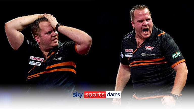 Dirk van Duijvenbode threw eight perfect darts before agonisingly missing double 12 in his nine-dart attempt against Karel Sedlacek.