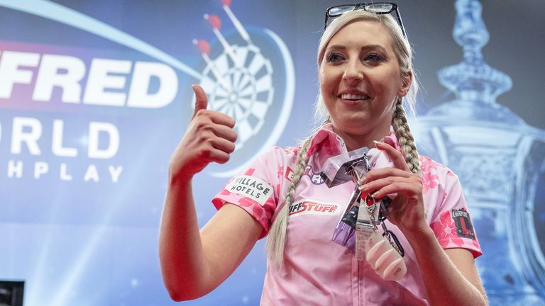 Fallon Sherrock at the Women's World Matchplay