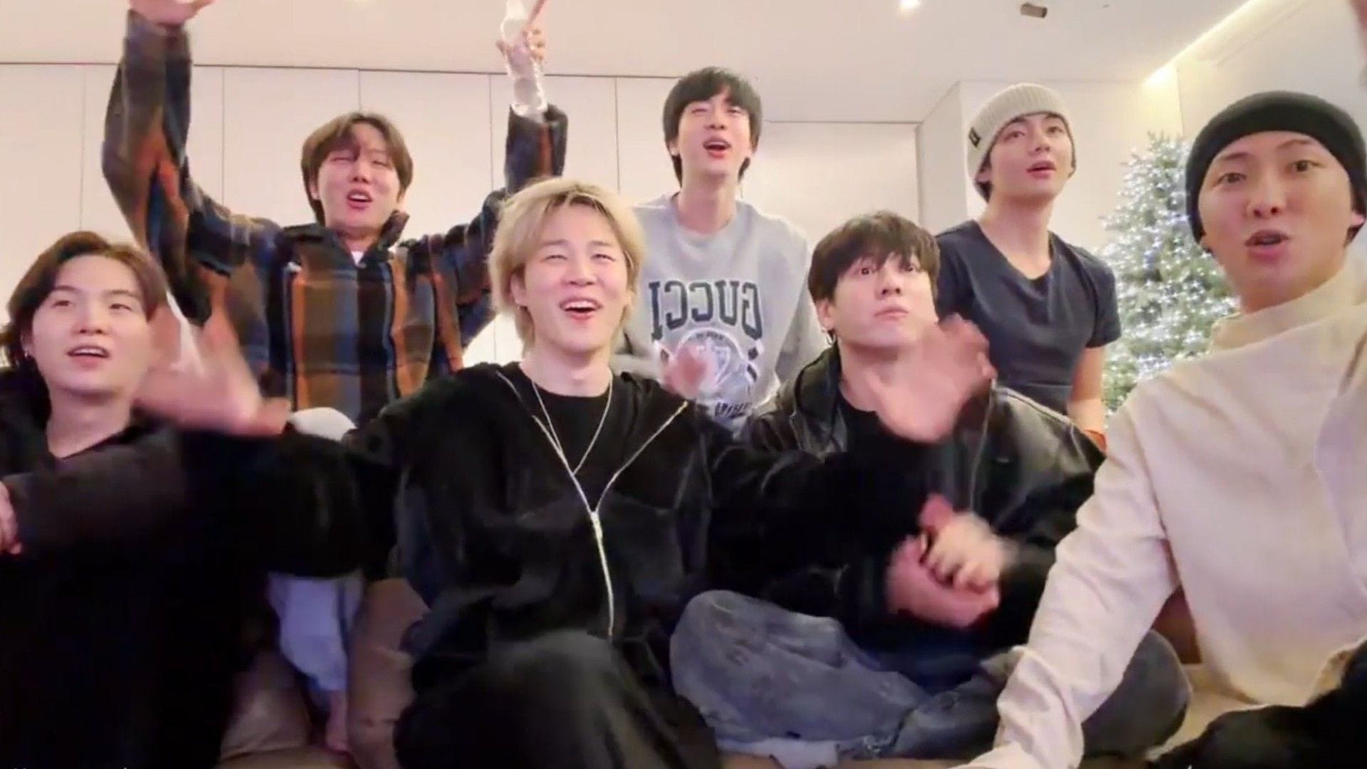 BTS during the live (Image via Weverse/BTS)