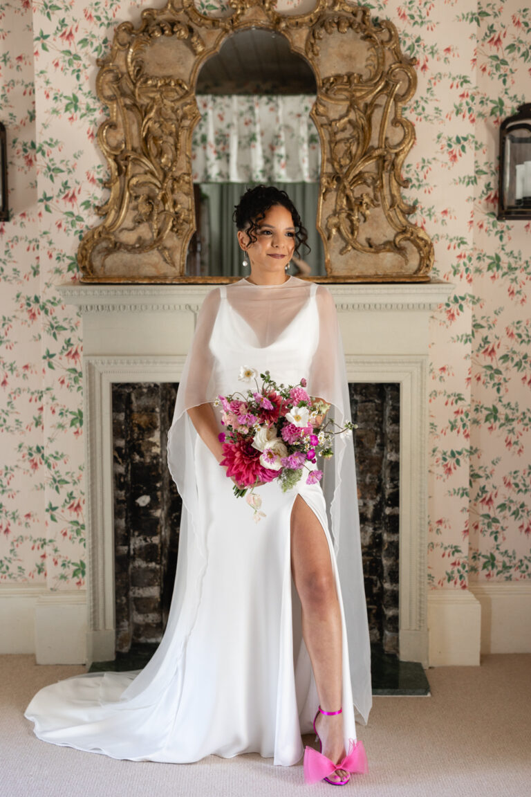 A Sizzling-Pink, Zesty Garden Party Cliff at Lyons Wedding | OneFabDay.com