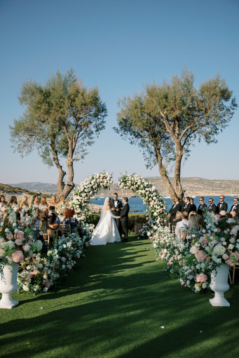 A Timeless Athenian Wedding Rooted in Greek Heritage, Reimagined in White
