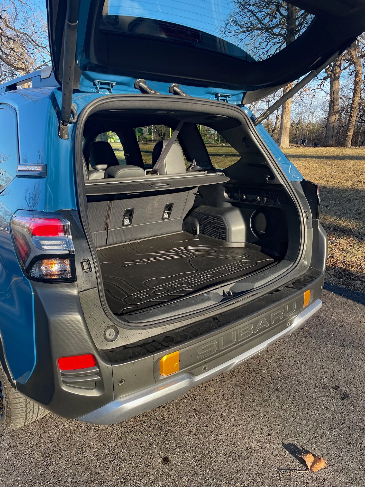 2026 Subaru Forester Wilderness in Geyser Blue, cargo area, cargo space,