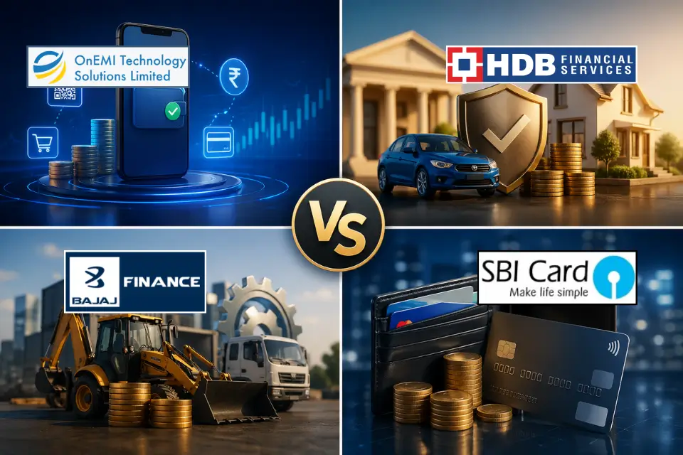 OnEMI vs Bajaj Finance vs Chola Fin vs HDB Financial vs SBI Cards 1 OnEMI vs Bajaj Finance vs Chola Fin vs HDB Financial OnEMI Technology Peer Comparison