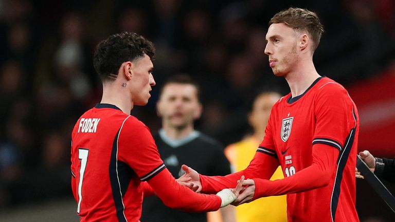 Cole Palmer replaces Phil Foden for England against Uruguay