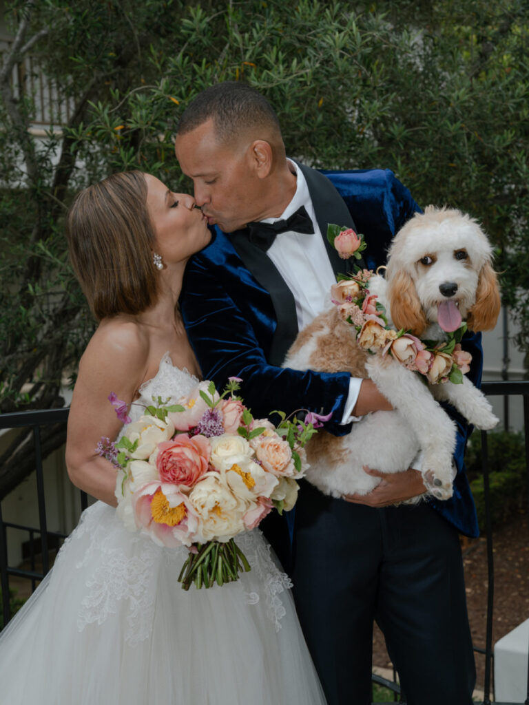 A Romantic Bluffside Santa Barbara Wedding With Pink Sea Grass Lining the Aisle