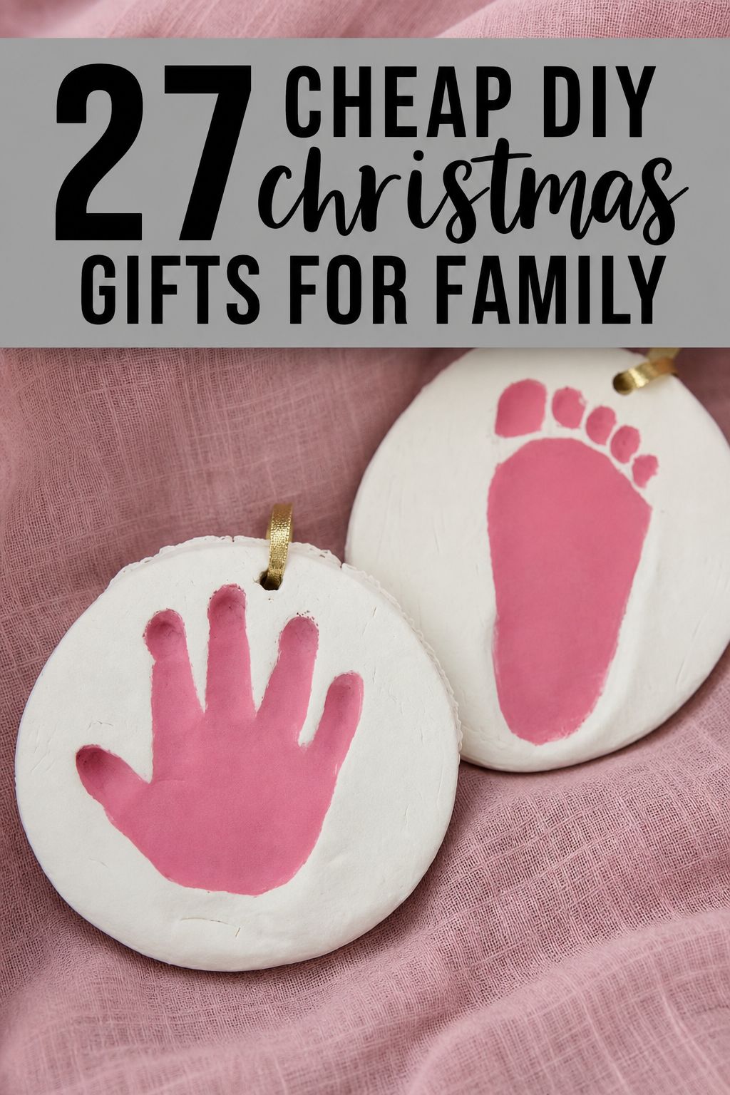 Salt Dough Handprint Ornaments as a cheap Christmas gift for family