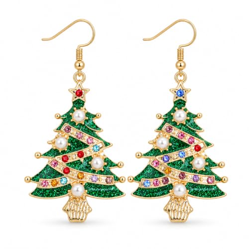 Christmas Tree Drop Earrings